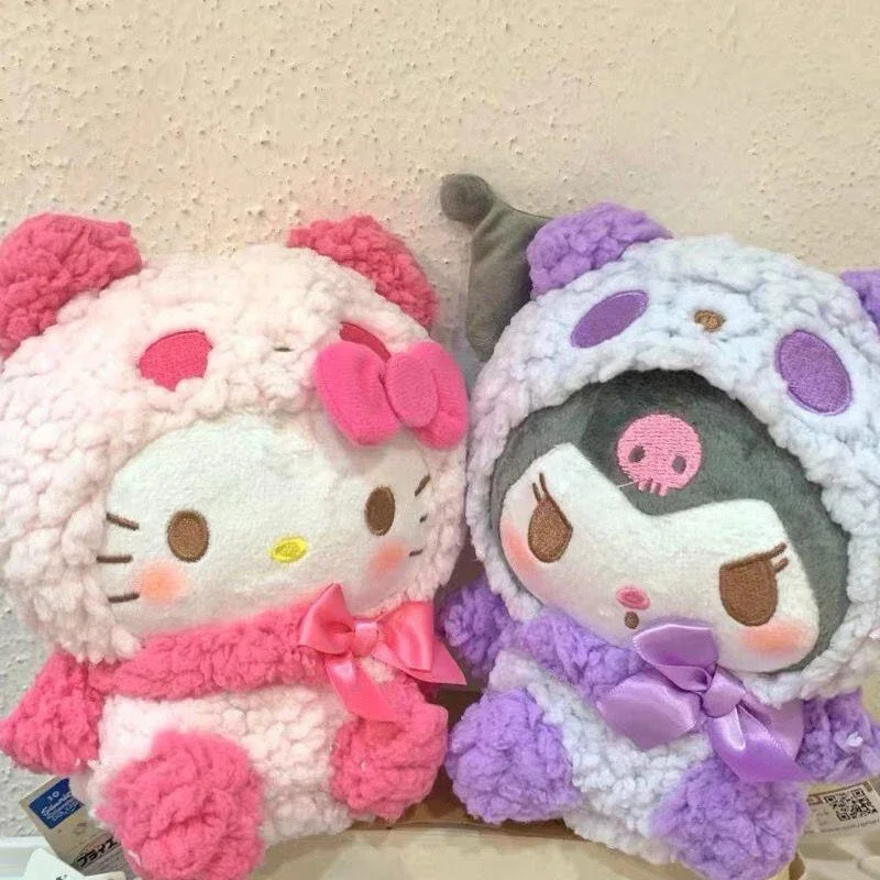 Подушка Plushie детские игрушки подарки Sanrio 20 см аниме Sanriod Prop Kawaii Kuromi Cinnamorol плюшевые