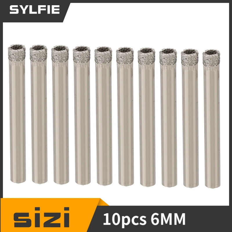 

Набор сверл SYLIFE алмазное покрытие 10 шт 6 мм