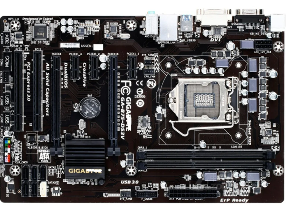 

Used Mainboard FOR GIGABYTE GA-B75-DS3V Motherboard B75-DS3V Socket LGA1155 DDR3 For Intel B75