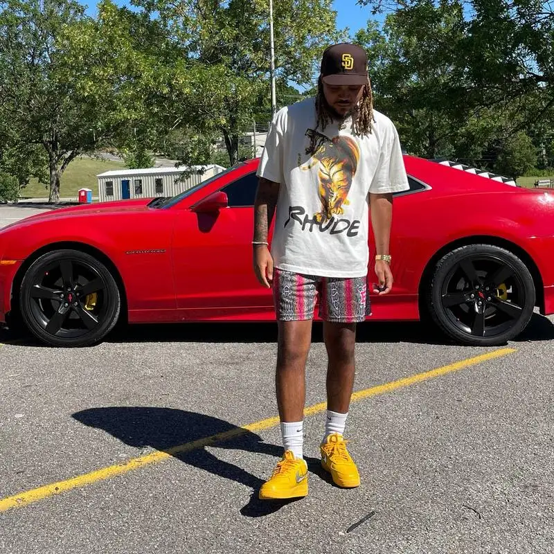

2022SS 1:1 Version RHUDE Tiger T-shirt Men Women Couple 100% Cotton Tee Hip Hop High Street Oversize Casual T Shirt