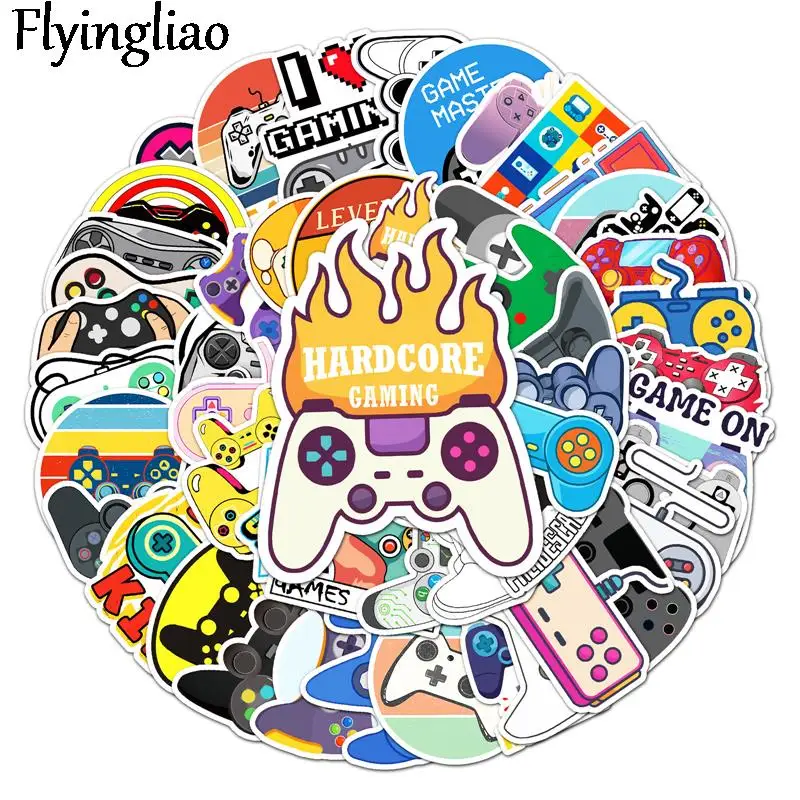 

50pcs Game handle Anime Children Scrapbooking Stickers Waterproof PVC Skateboard Guitar Suitcase Funny Graffiti Sticker Kids Toy