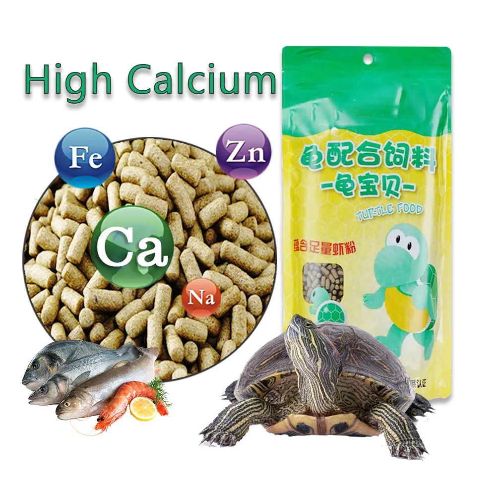 

80g High Calcium Turtle Food Fish Meal Shrimp Meal Vitamin Strip Floating Water Brazilian Tortoise Feed Supplement Supplies