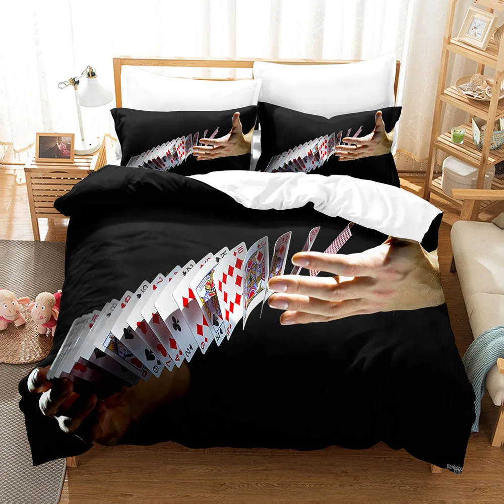 

New Poker Hand Bedding Set Single Twin Full Queen King Size You And Me Hands Bed Set Aldult Kid Bedroom Duvetcover Sets 3D 008