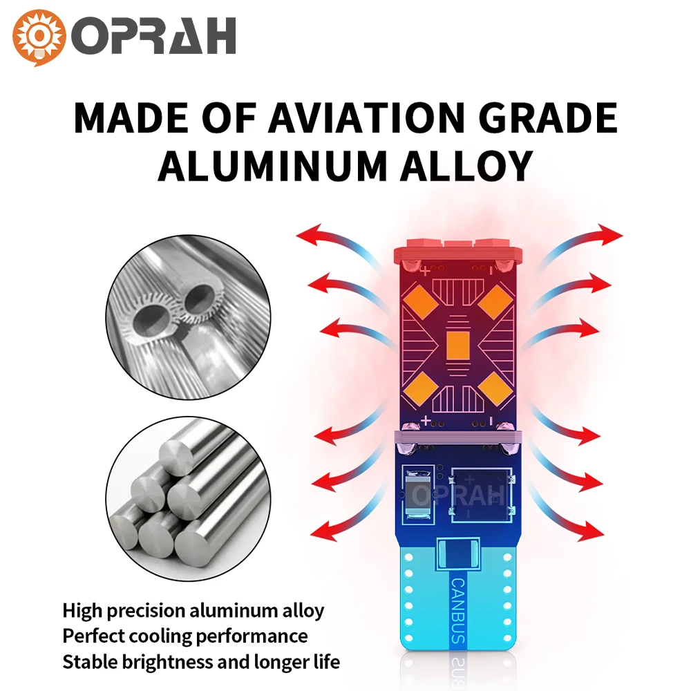 10 шт. Автомобильная светодиодный ная лампа T10 W5W 194 сигнасветильник Canbus 12 в 6000K