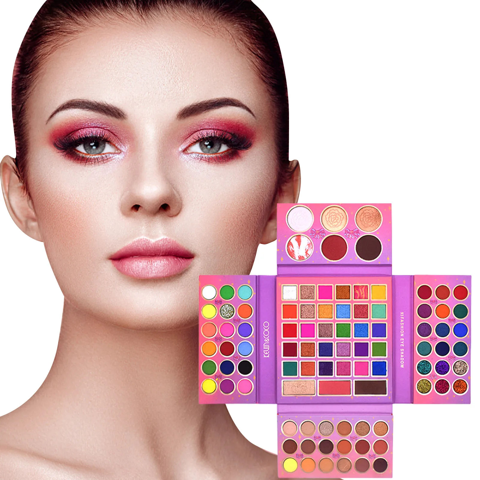 

93 Colors Shadow Palette Matte Eyeshadow Palettes Long Lasting Highly Pigmented Shimmer Shade Palettes For Eye Makeup