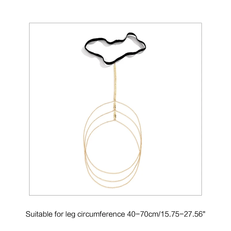 Multi Layer Tassel Thigh Chain Anti-slip Belt Chain Harness Summer Beach Nightclub Leg Accessories for Women and Girls 6 Multi Layer Tassel Thigh Chain Anti-slip Belt Chain Harness Summer Beach Nightclub Leg Accessories for Women and Girls 6