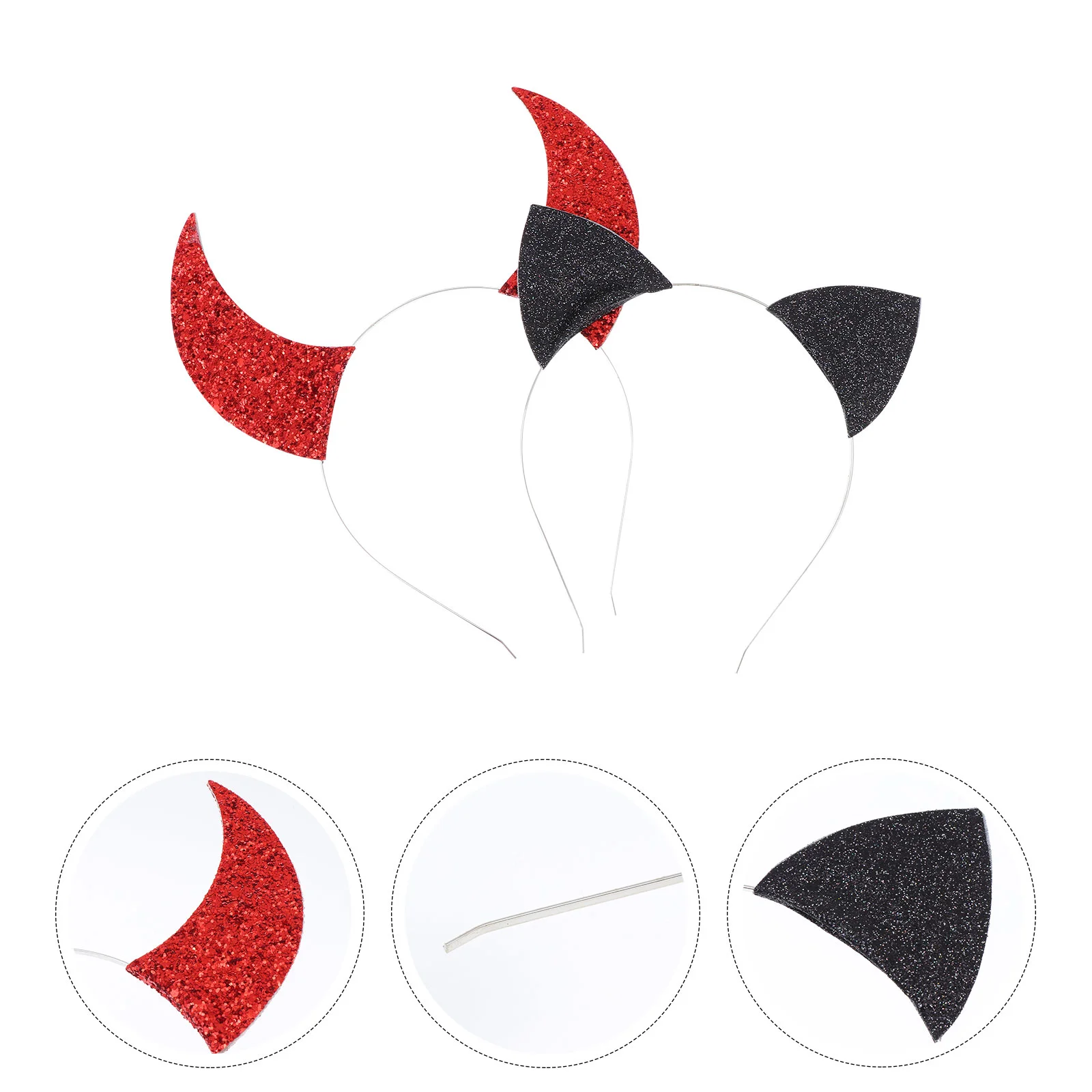 

Headband Hairaccessories Horns Hoopdress Ear Cat Horn Glitter Redhairband Headbands Ears Fancy Adults Cosplay Costume Sequin