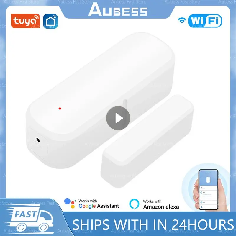 

Умная система оповещения о независимости Tuya WiFi датчик для двери, функция напоминания о приложении, простая установка, 90 дБ