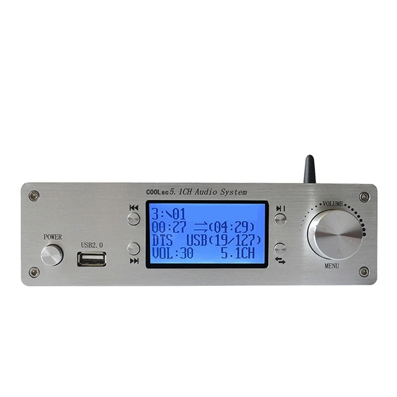 

Top Deals 5.1 Audio Decoder Lossless DTS Dolby AC3 HDMI USB Bluetooth Digital Power Amplifier Support Set-Top Box(EU Plug)