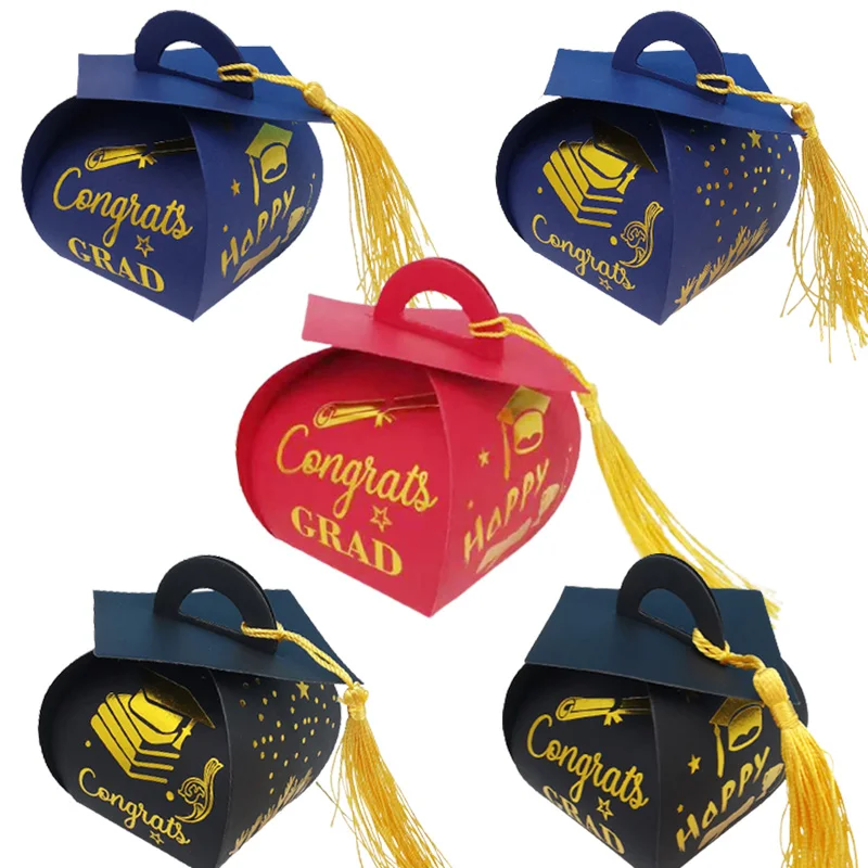 

50 шт., подарочные коробки для шоколадных конфет, с кисточкой