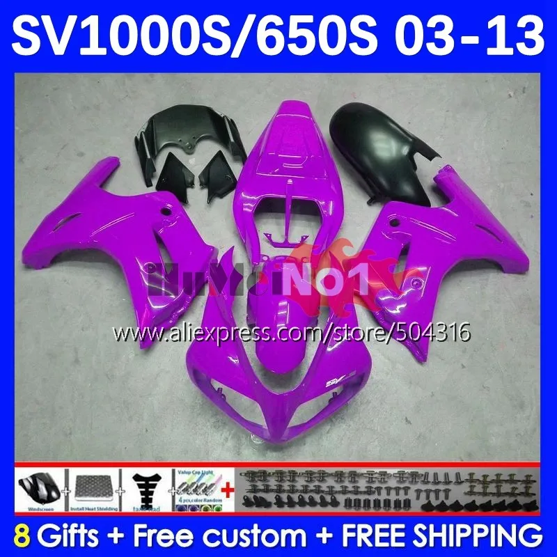 

SV1000S For SUZUKI SV650S SV650 SV1000 S 26MC.67 SV 650S 1000S 03 04 05 06 07 08 2009 2010 2011 2012 2013 Fairings purple stock