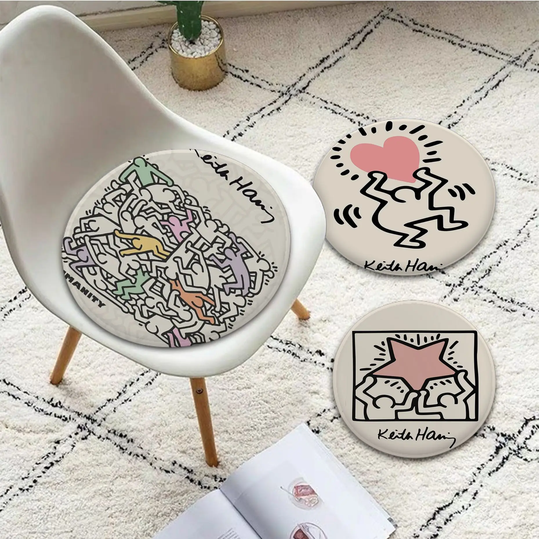 

Keith Art Art Stool Pad Patio Home Kitchen Office Chair Seat Cushion Pads Sofa Seat 40x40cm Stool Seat Mat