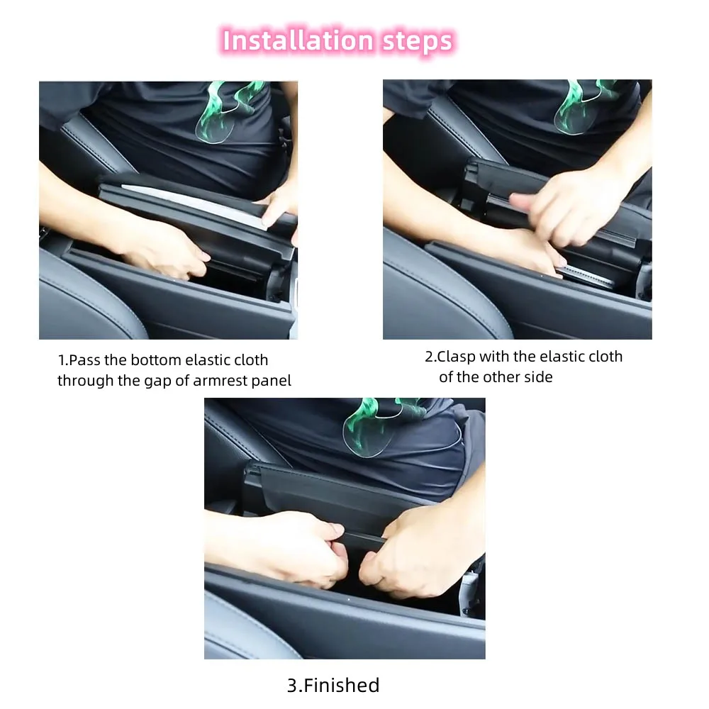 Center Console Armrest Storage Box Cushion Anti-Scratch Leather Armrest Mat for Benz GLA GLB CLA EQA EQB B 2020-2022 A 2019-2022