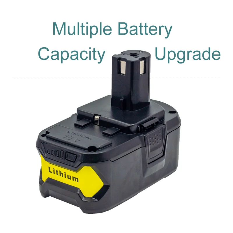 

Литий-ионный аккумулятор для Ryobi RB18L50 ONE +, 18 в, 6,0 Ач, P108, RB18L40, RB18L25, RB18L15, P107, P122, P104, P105 светодиодный светодиодным индикатором