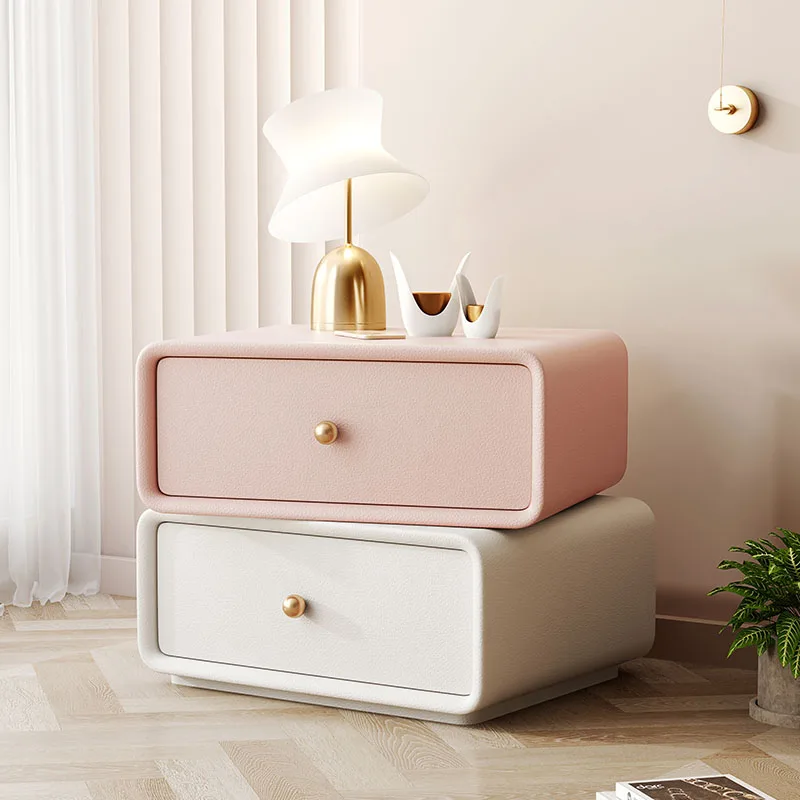 

Aesthetic Bedroom Nightstand Modern Storage Cabinet Luxury Bedside Nightstands Minimalist White Tables De Nuit Home Furniture