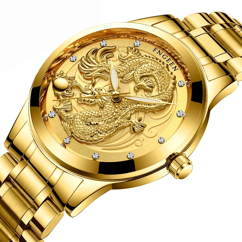 

Golden Mens Watches Top Brand Luxury Quartz Watch Business Stainless Steel Clock Male Relogio Masculino Montre Homme 2022