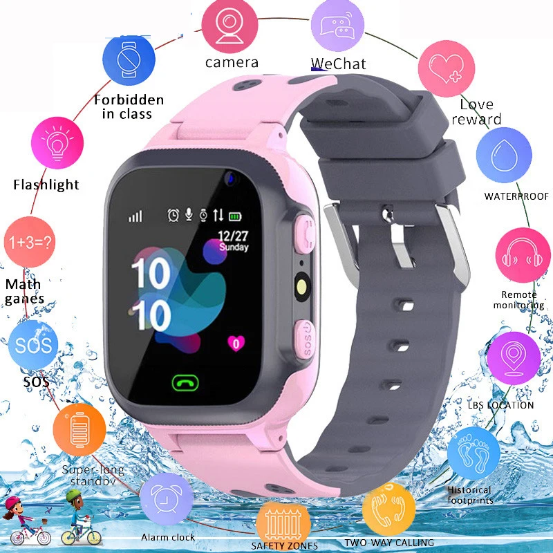 

Reloj inteligente Q15 para niños, dispositivo resistente al agua, llamada SOS, antipérdida, Tarjeta SIM 2G, rastreador de ubicac