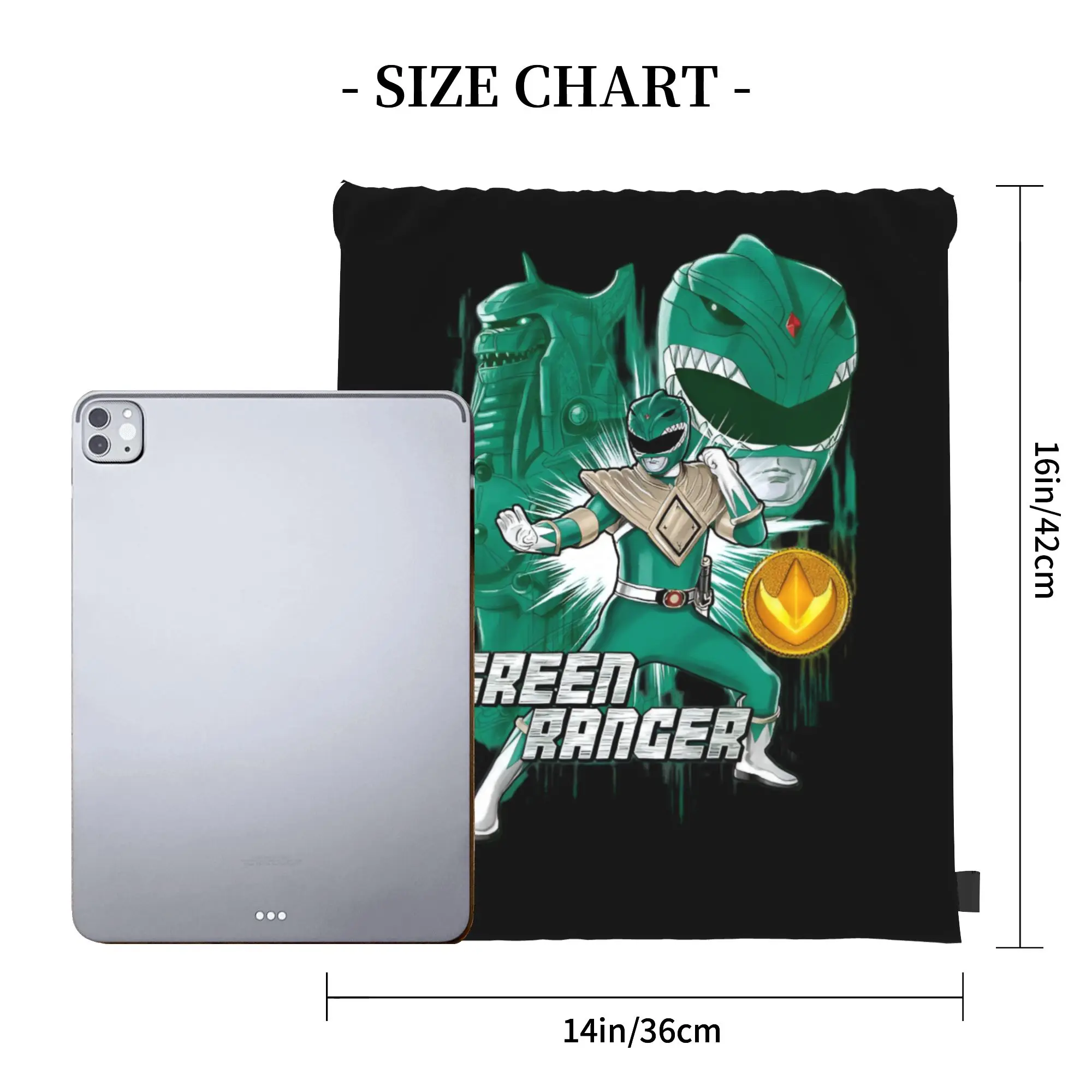 Фото Рюкзаки-мешки Custom Poweres Anime Rangerses на шнурке для мужчин и женщин, легкие, для спортзала, спорта, покупок №3
