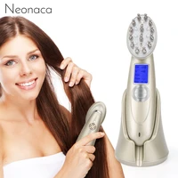 electric laser hair growth comb ems rf anti hair loss therapy infrared massage brush vibration led red light hair massage comb