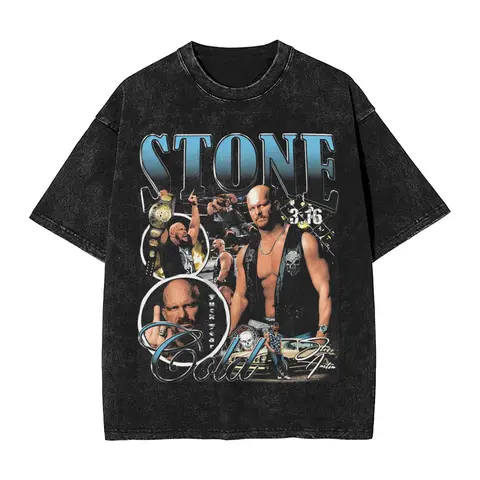 Футболка Jersey Stone Steve Austin Cold, летние потрясающие футболки, повседневная футболка для мужчин, топы с короткими рукавами и принтом