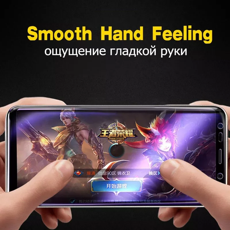 6D Full Curved Screen Protector For Samsung Galaxy S9 S8 Plus S7 Note 8 9 Tempered Glass For Samsung S9 Note9 Transparent Glass