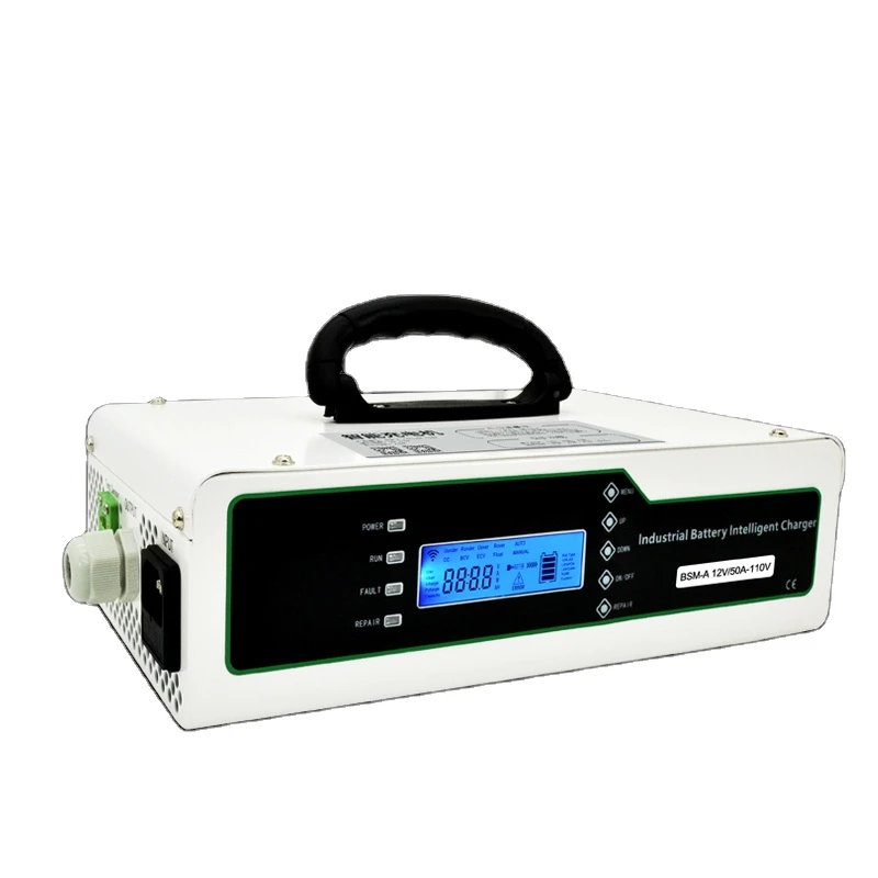 600 В переменного тока, 12 В постоянного тока, Вт, 50 А, портативное умное регулируемое зарядное устройство для литиевой батареи