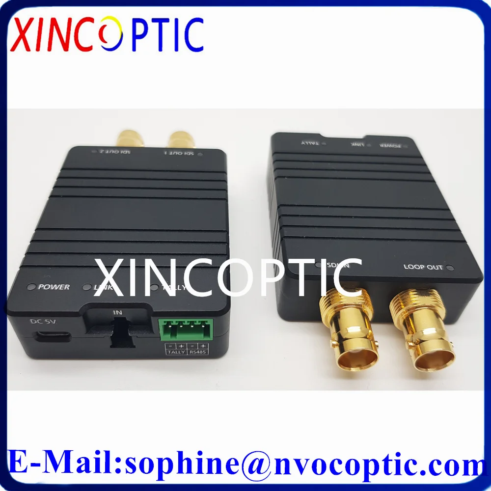 1-канальный оптоволоконный удлинитель Tally/RS485 10 км 6G/12G/3G-SDI вход и выход на