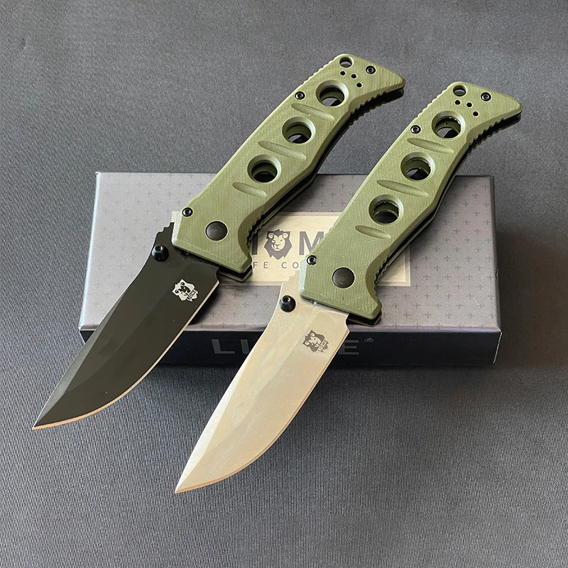 

Liome 273 AXIS Tactical Folding Knife G10 Handle Stone Washing Blade Outdoor Camping Survival Pocket Military Knives EDC Tool