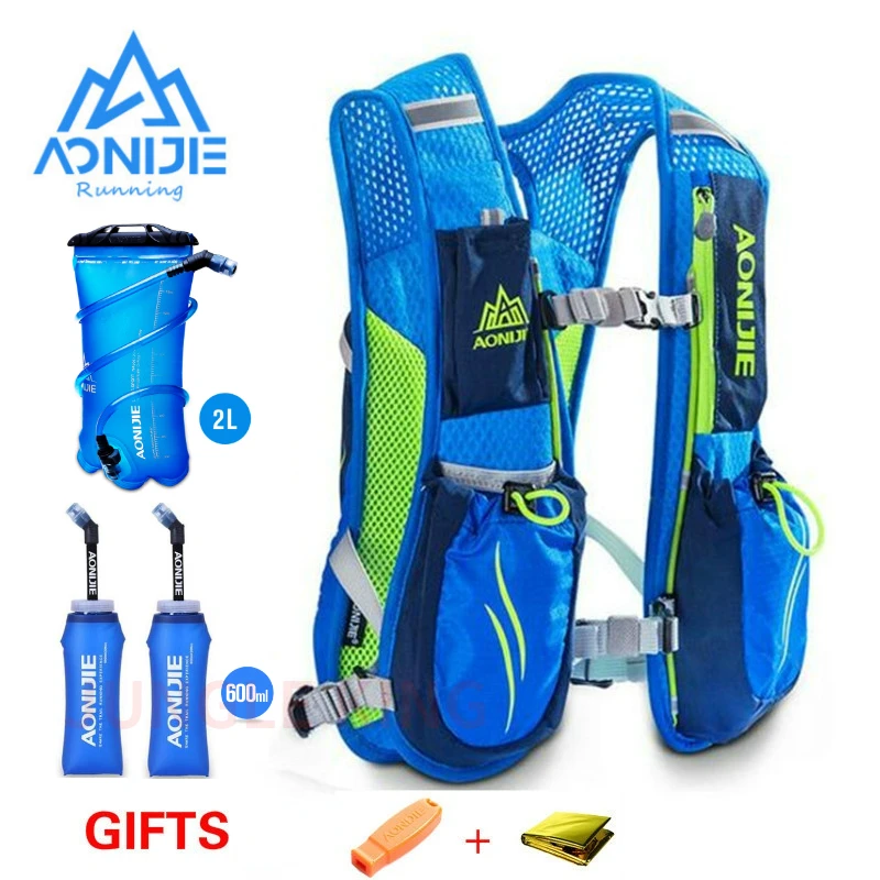 AONIJIE E885 Running Marathon Hydration Nylon 5.5L Outdoor Backpack for Hiking Backpack Vest Marathon Cycling with SD16 2L 600ML