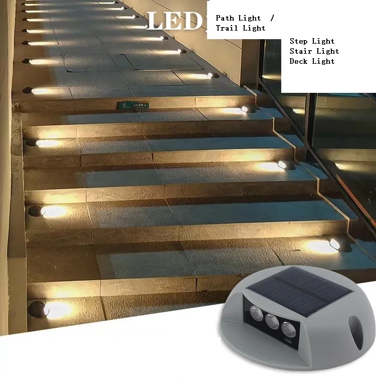 Фото Хит продаж: оптовая продажа светодиодных солнечных дорожных светильников (LED Solar Road Stud), водонепроницаемые, для освещения дорожек, подъездных путей, садов, парков, автомагистралей, улиц, светильники-шипы №2