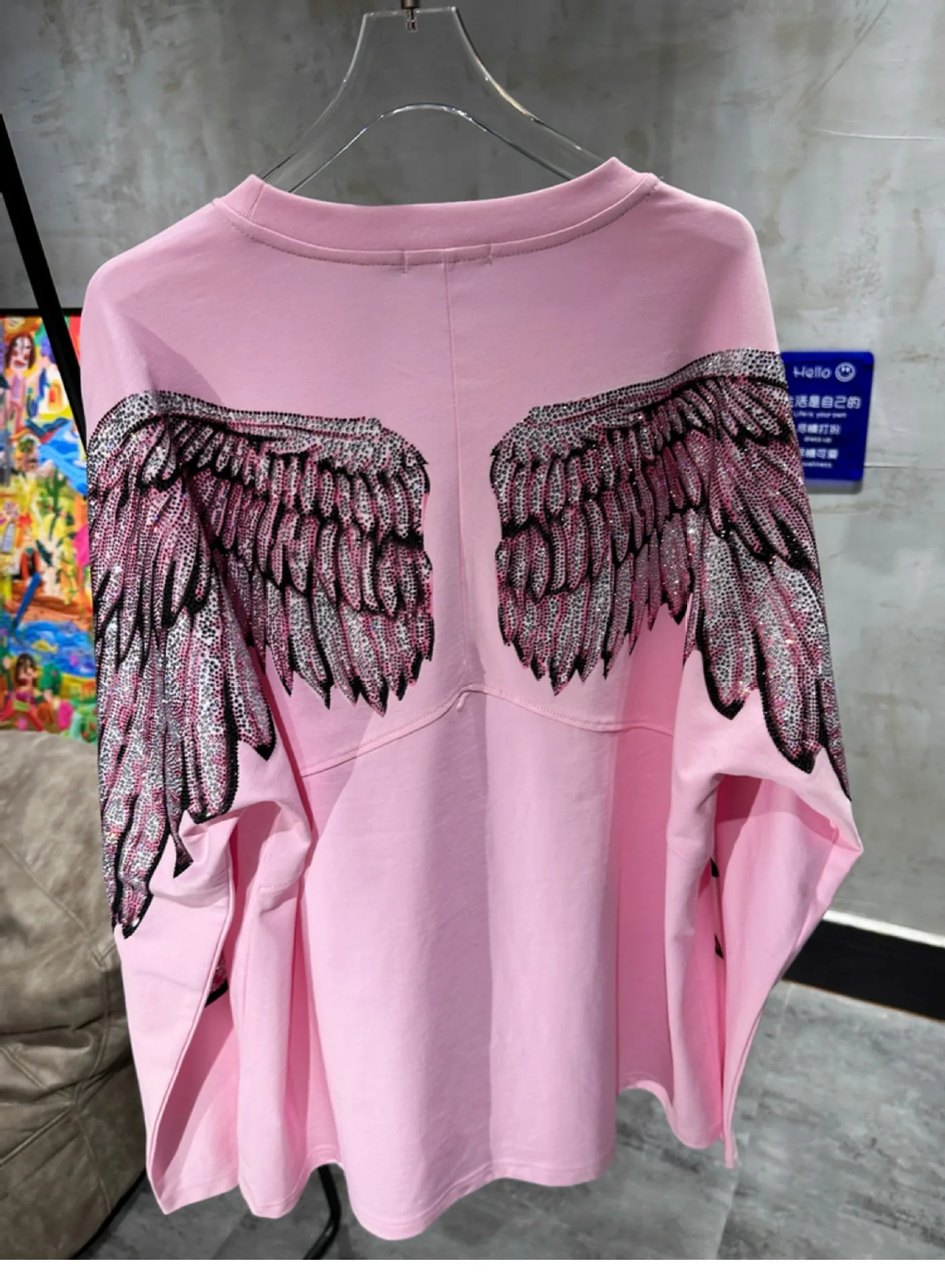 Футболка женская оверсайз свободная Милая рубашка средней длины с длинным