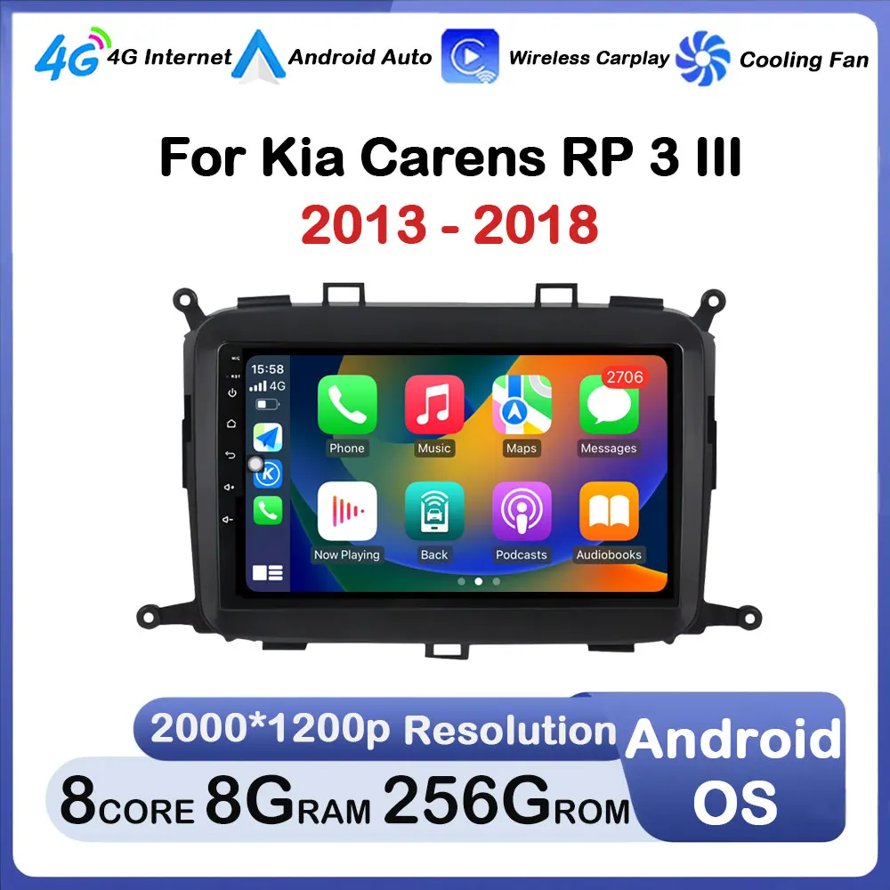 KJ-NAVI Автомагнитика для Kia Carens RP 3 III 2013-2018 Беспроводной автомобильный