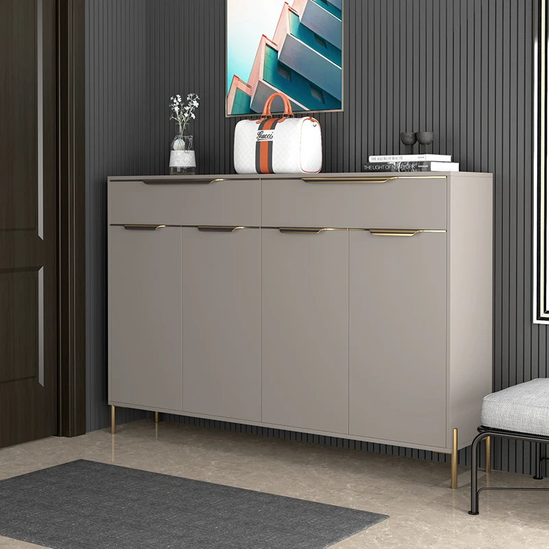 

Роскошный домашний шкаф для обуви, Вместительный шкаф для хранения, для прихожей, простой современный крашеный шкаф для прихожей