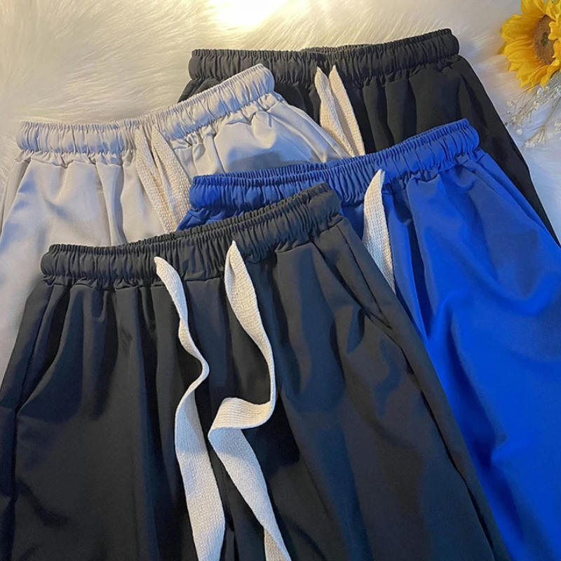 

J GIRLS Shorts Men Ins Summer Handsome Solid Popular All-match Simple Pockets Thin Leisure Chic Daily Trouser Cozy