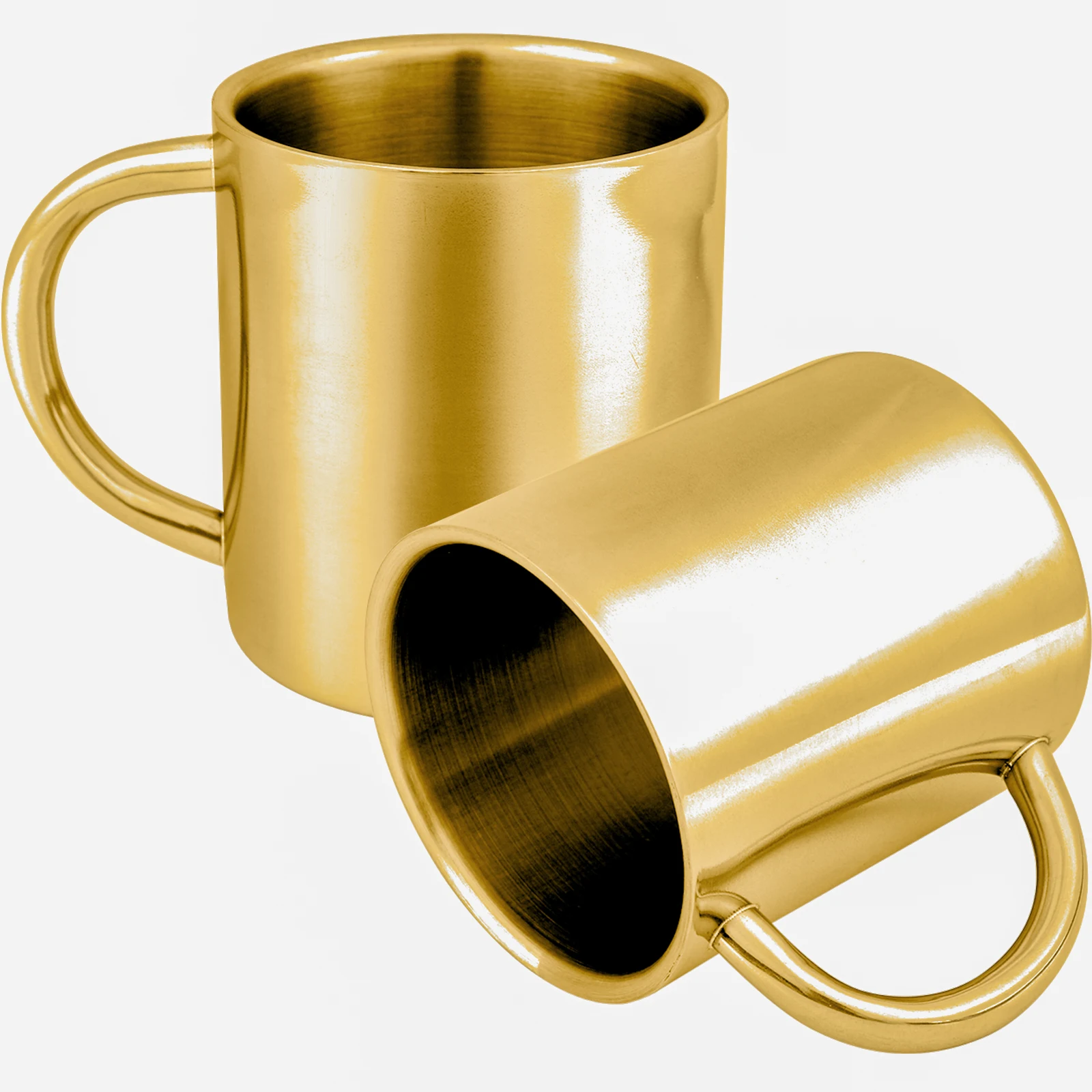 

7.5oz/220ml Double Walled Coffee Mugs Stainless Steel Tea Cups Kids Camping Mugs