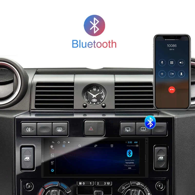 1Din Android 10 0 Автомобильный мультимедийный плеер с радио 6 9 дюймов экран Bluetooth Mirrorlink