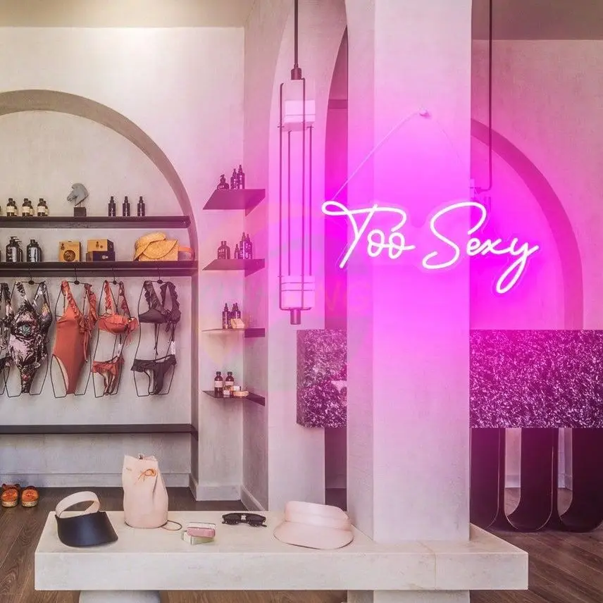 

Неоновая вывеска Too Sexy для спальни и девушек, индивидуальная неоновая светодиодная вывеска для стены, салона красоты, сексуальные неоновые ...