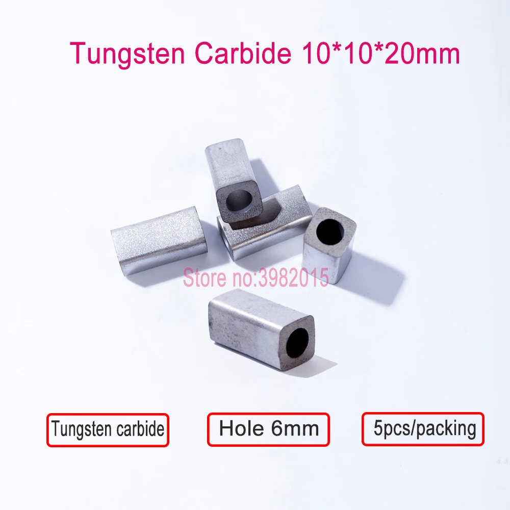 

Силовой контакт YG8 из карбида вольфрама 10*10*20 * отверстие 6 мм, проводящий блок для станка для резки EDM