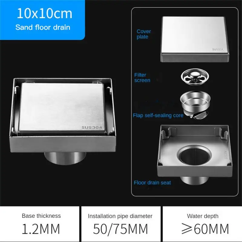 

304 Stainless Steel Strip Floor Drain Invisible Bathroom Extended Displacement Deodorant Floor Drain Tibetan Floor Drain