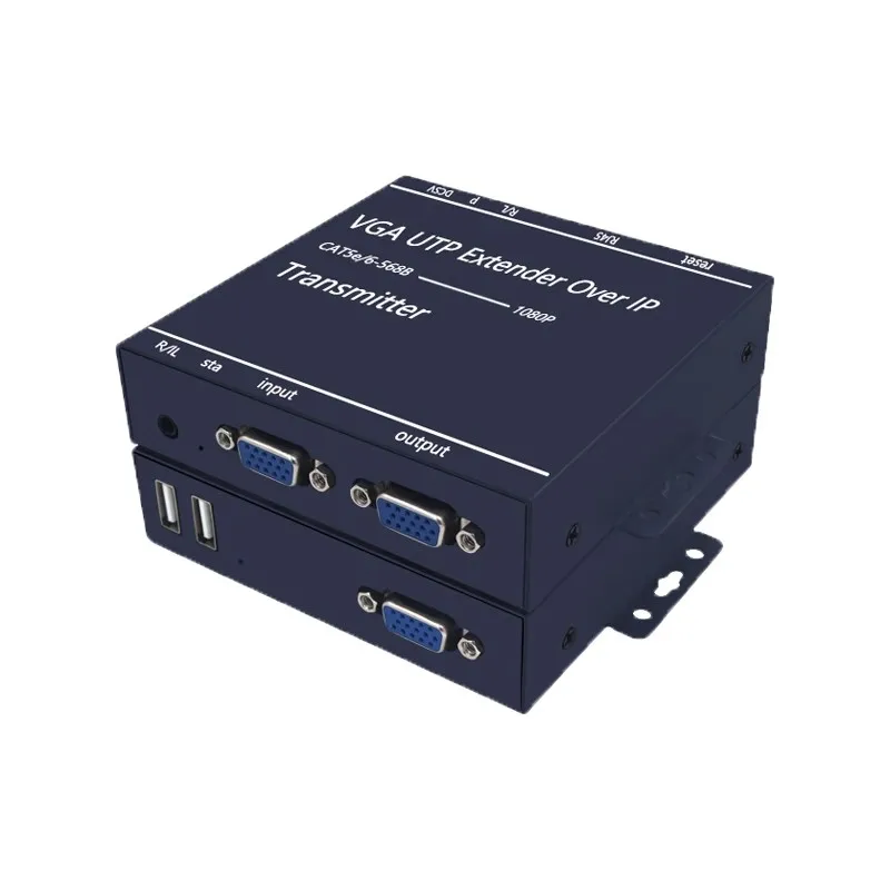 200 м VGA удлинитель RJ45 1080P VGA KVM удлинитель USB через Cat5 Cat5e Cat6 кабель VGA клавиатура мышь передатчик приемник (art.: 3920d2accc4e0) - 3920d2accc4e0