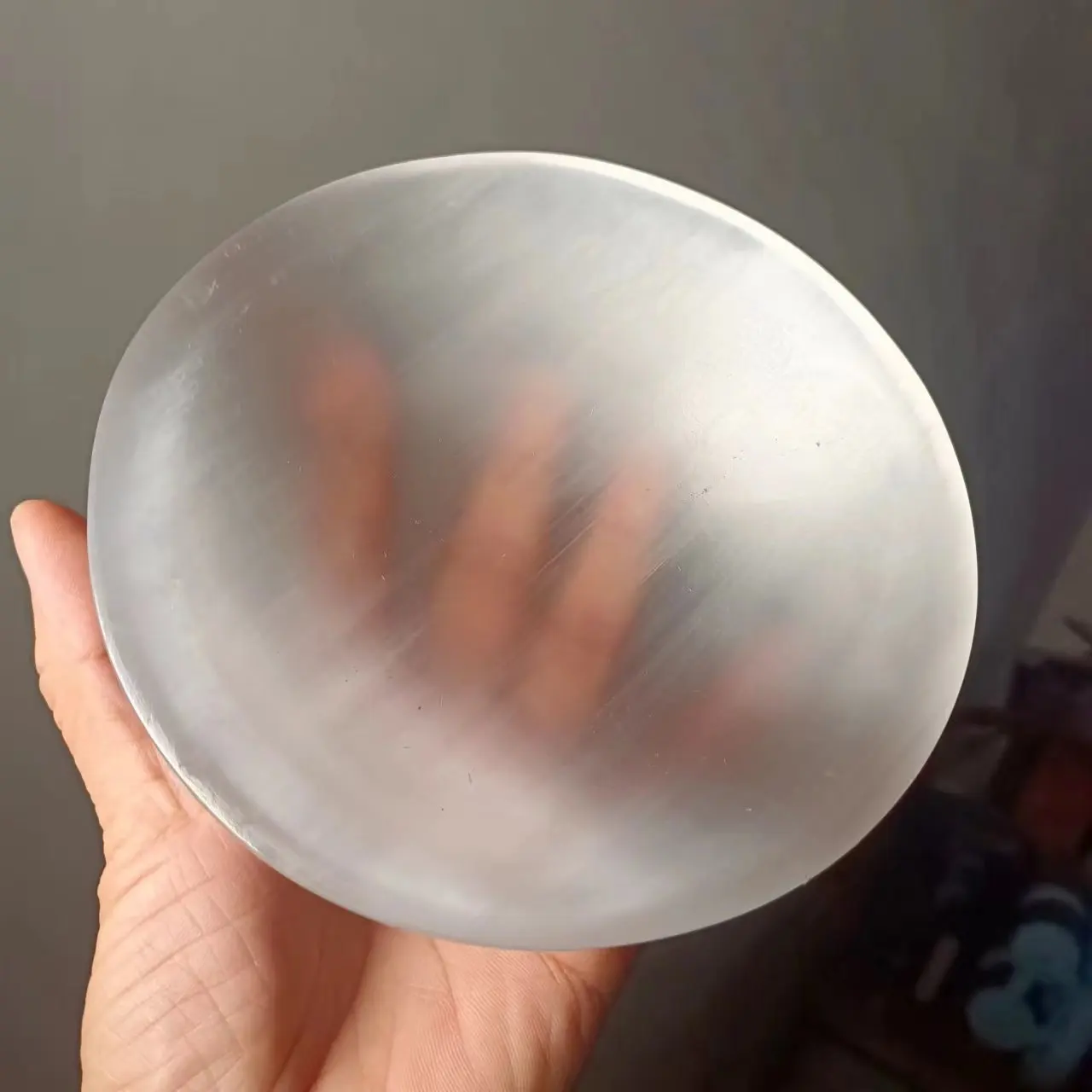 Натуральная Марокканская прозрачная гипсовая чаша кварцевый кристалл минерала