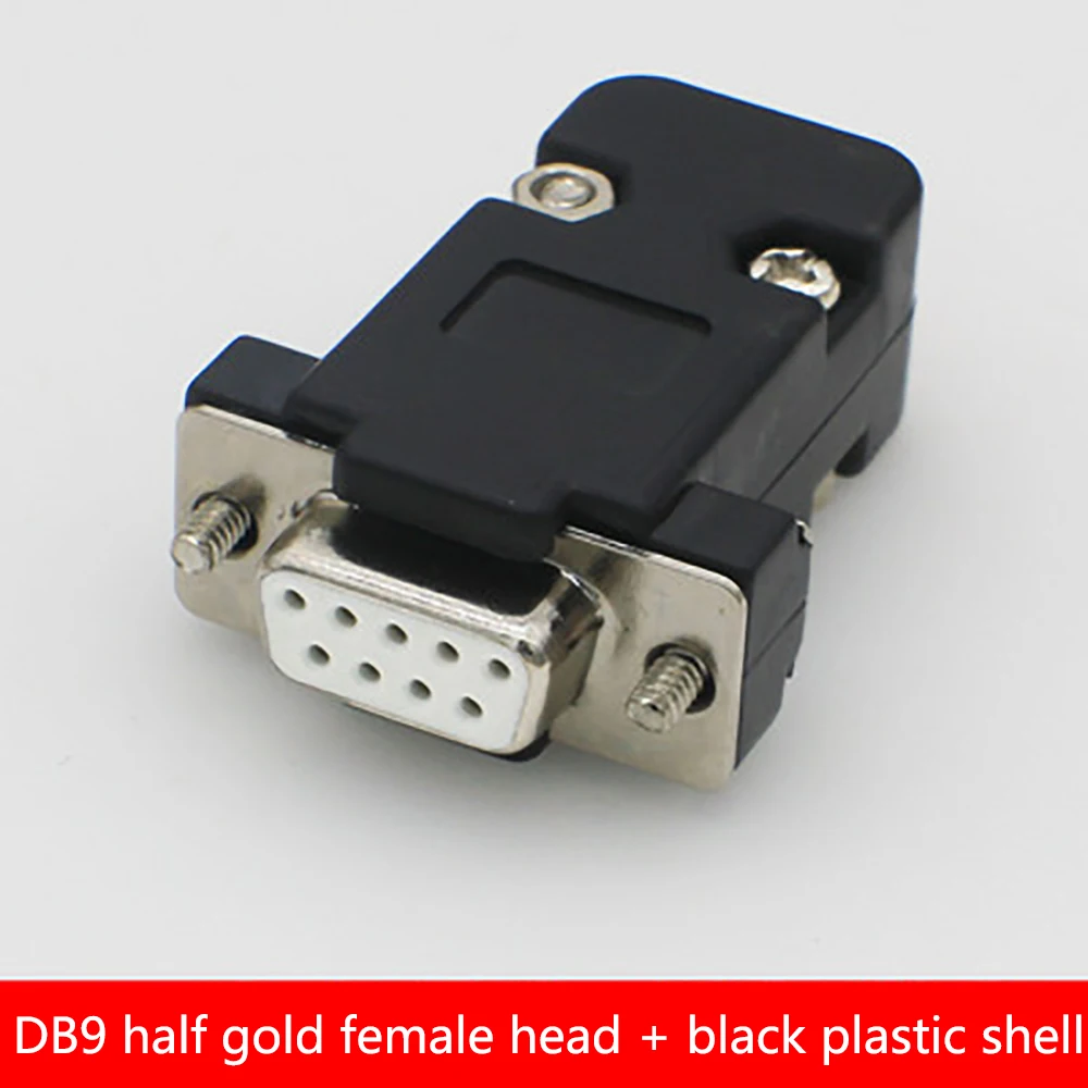 

DB9 serial adapter connector Plug D type RS232 COM 9 pin hole port socket female&Male Screw installation + shell DP9