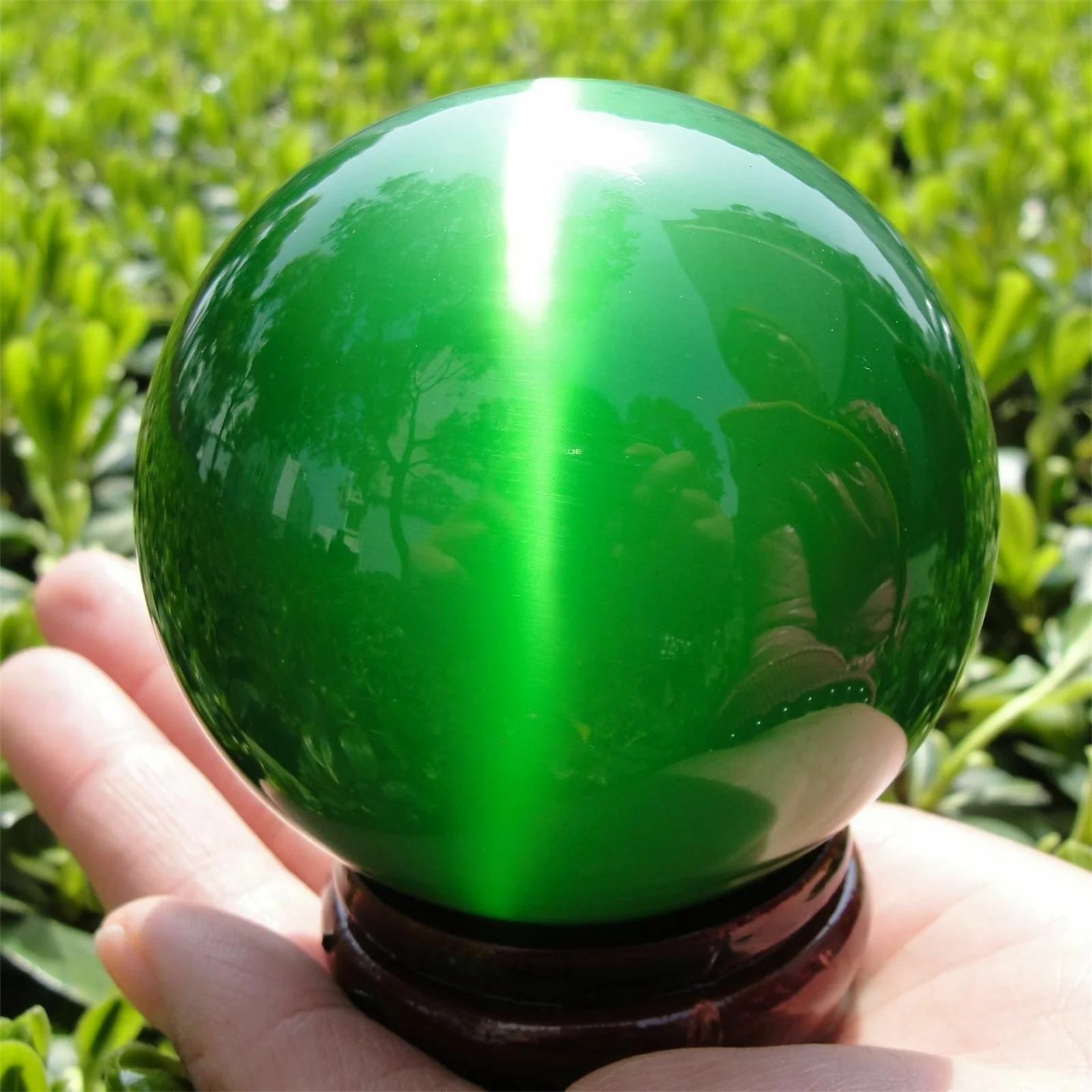 

BEAUTIFUL GREEN CAT'S EYE BALL DECORATIVE HEALING HOME DECORATION GIFTS HOME FURNISHINGS SPIRITUAL HEALING