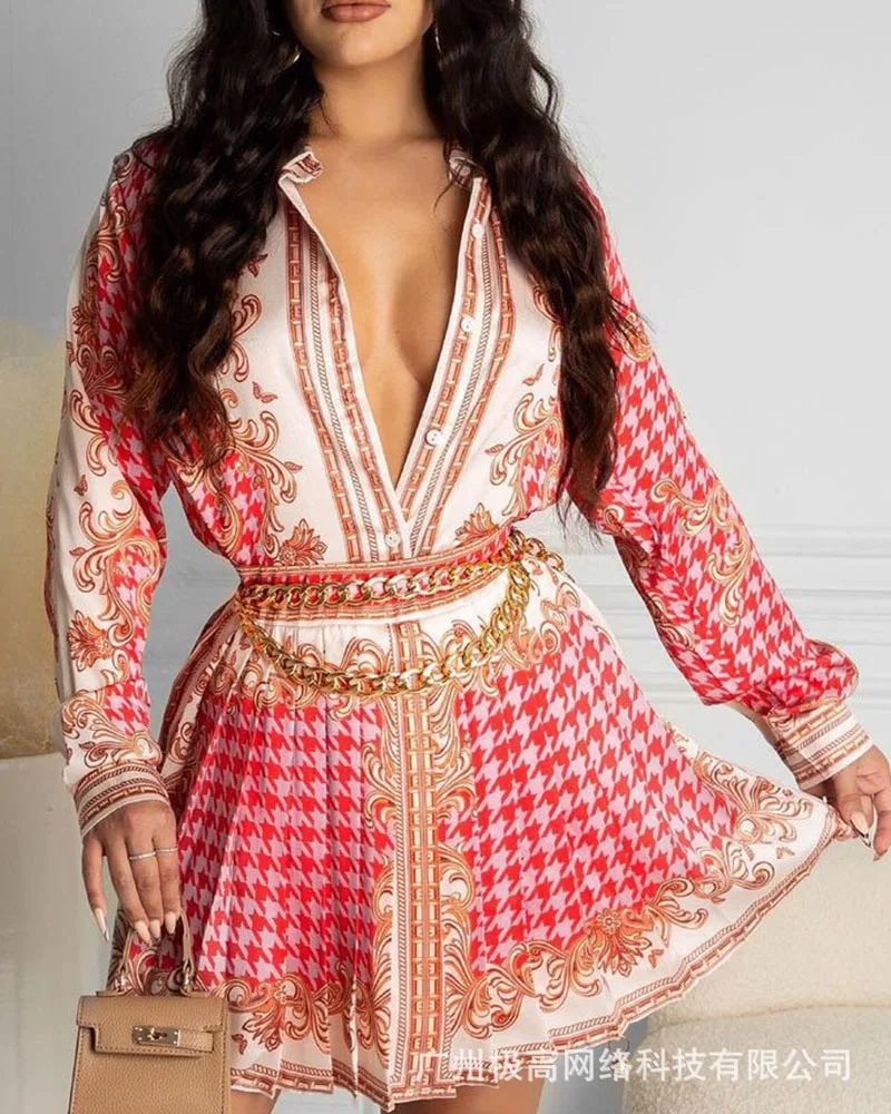 

Женский новый летний костюм-рубашка с юбкой, 2023