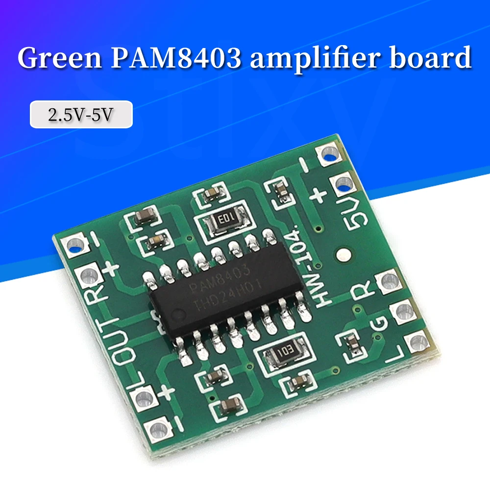 

1-20 шт. PAM8403 Супер мини-цифровой усилитель, плата 2*3 Вт, цифровая плата усилителя мощности класса D от 2,5 до 5 В, эффективная