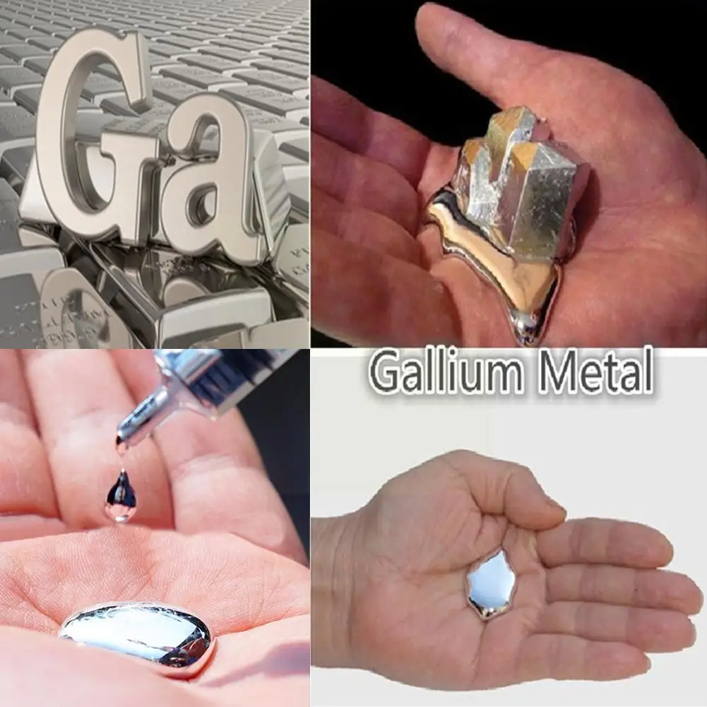 

99.99% Pure Gallium Low Melting Metal Toy Educational Toy Point Supplies Props Low Metal Magician Diy Melting T9e3