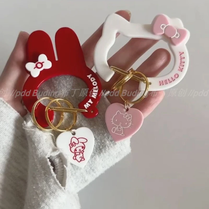 Брелок для ключей с аниме принтом Sanrios My Melody Hello Kitty