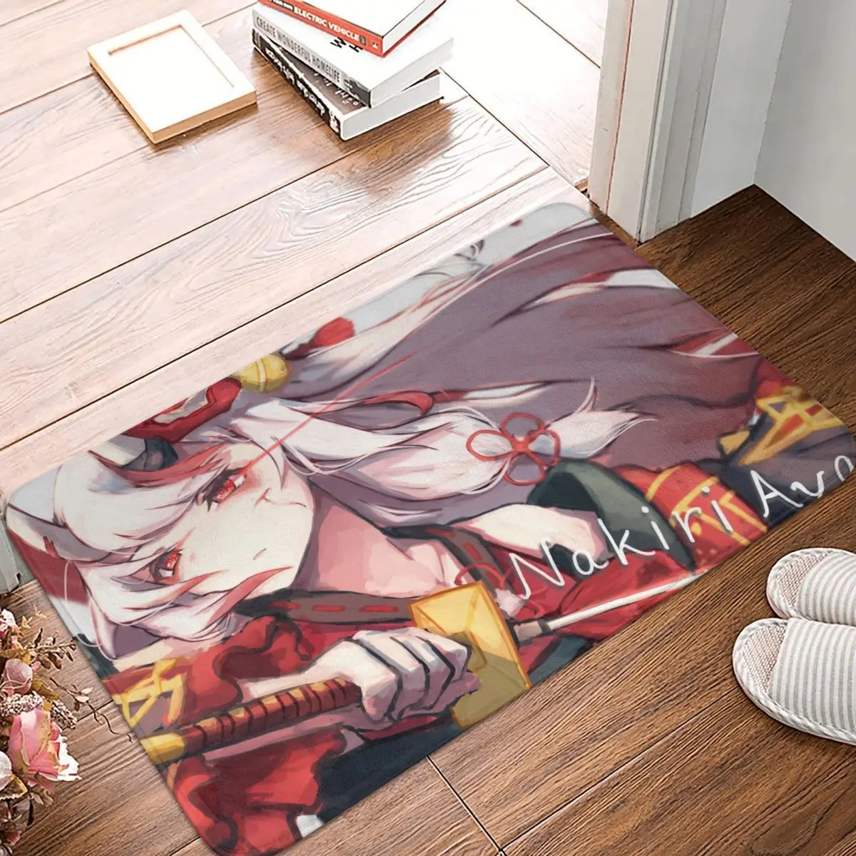 

Hololive Virtual Host Group Box Non-slip Doormat Kitchen Mat Nakiri Ayame Floor Carpet Welcome Rug Home Decor