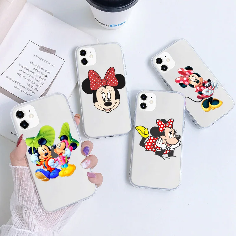 

A-32 Minnie Transparent Cutout Soft Case for iPhone 8 7 Plus 6 6S 5 5S SE X XR XS Pro Max
