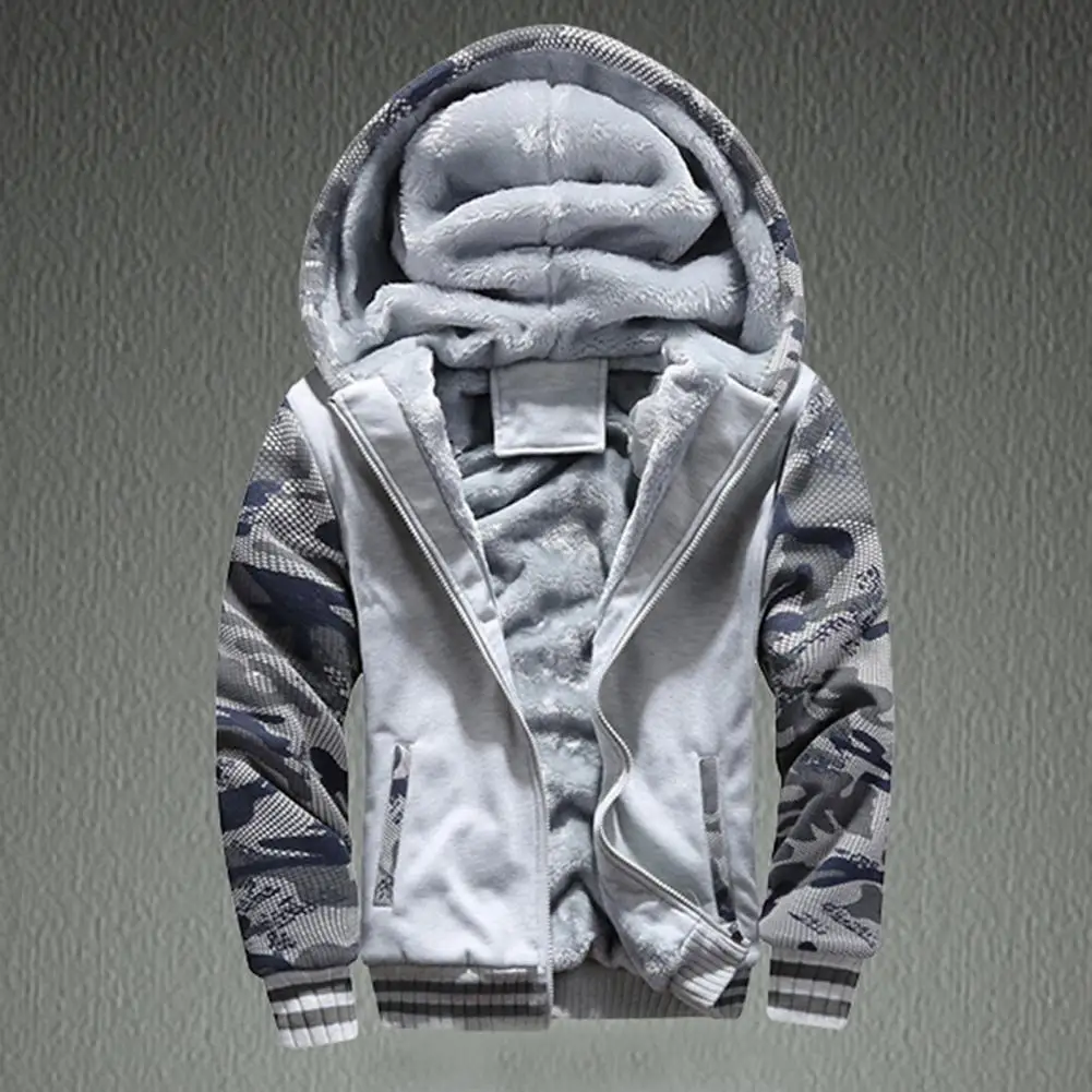 

Cold Resistant Wear Resistant Hooded Pockets Men Sweatshirt Jacket for Office